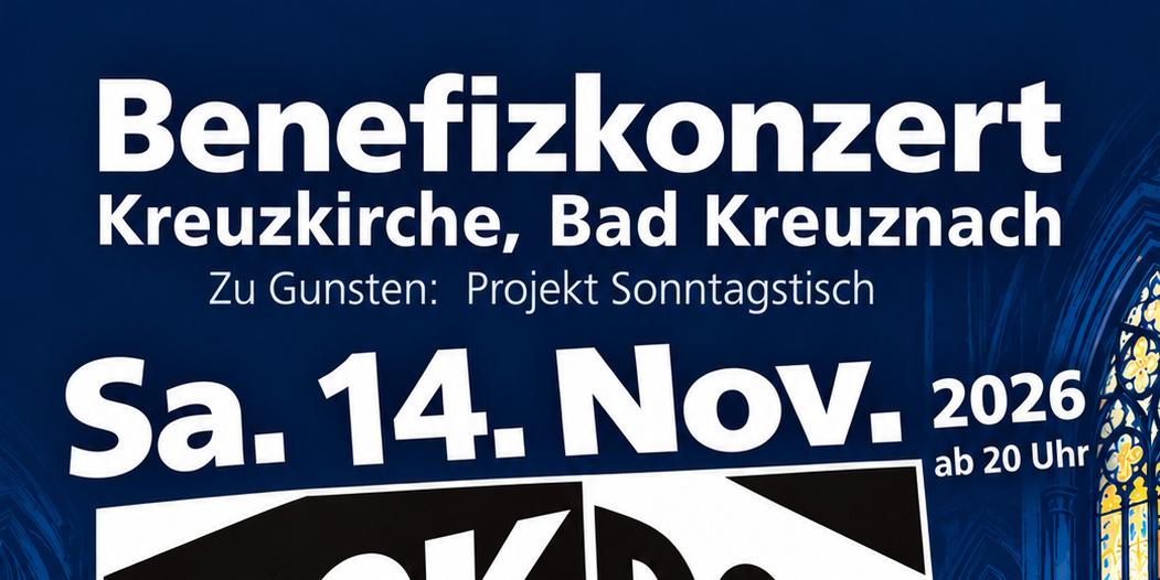 Backdoor Live 2026 (c) Backdoor Ankündigungsplakat für das Benefizkonzert mit Backdoor mit Darstellung des Termins und einem Foto der Musikinstrumente