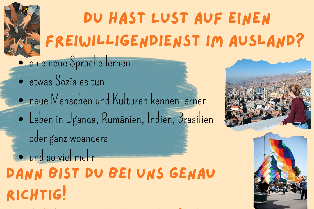 Aktionsplakat für die neue Bewerbungsrunde für Friedensdienste im Ausland