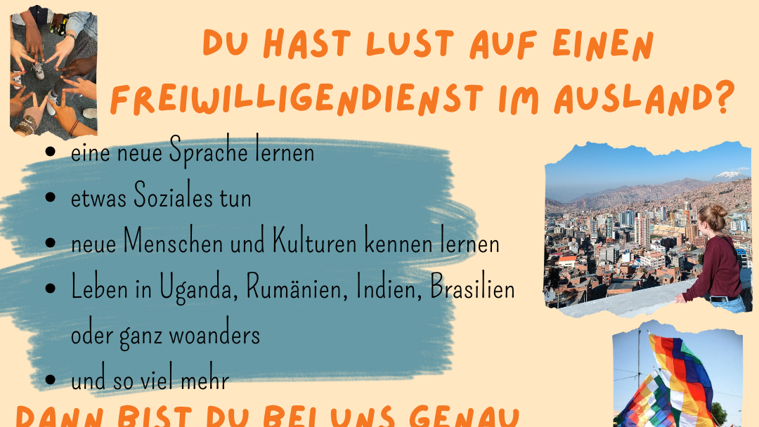 Aktionsplakat für die neue Bewerbungsrunde für Friedensdienste im Ausland