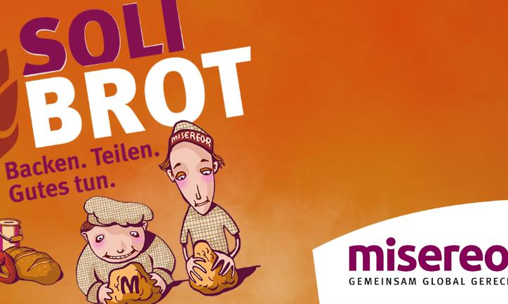 Das Bild zeigt das Kampagnenlogo von Misereor für die Aktion Soli Brot.