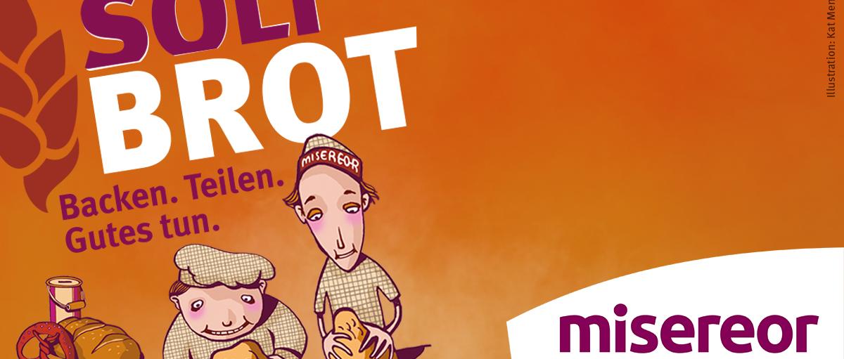 Das Bild zeigt das Kampagnenlogo von Misereor für die Aktion Soli Brot.
