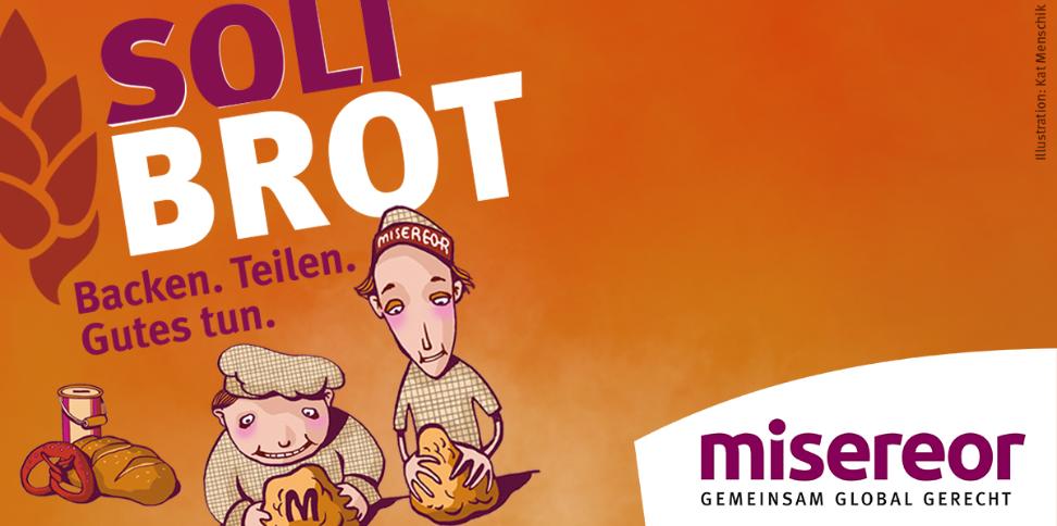 Das Bild zeigt das Kampagnenlogo von Misereor für die Aktion Soli Brot.