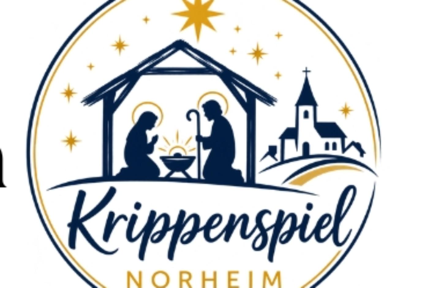 Einladungsplakat für die Proben zum Krippenspiel am Heiligen Abend in Norheim mit Terminen