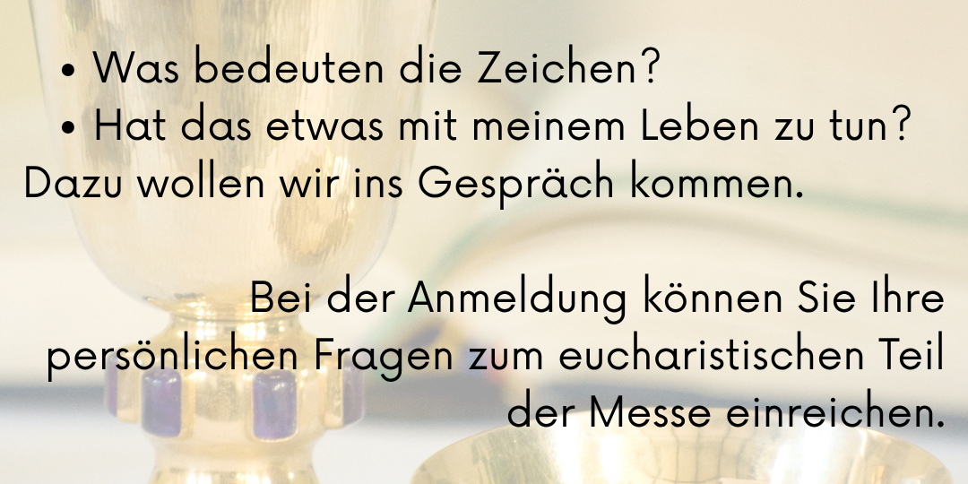 Das Bild zeigt das Einladungsplakat zur Veranstaltung 'Mehr als Brot und Wein'