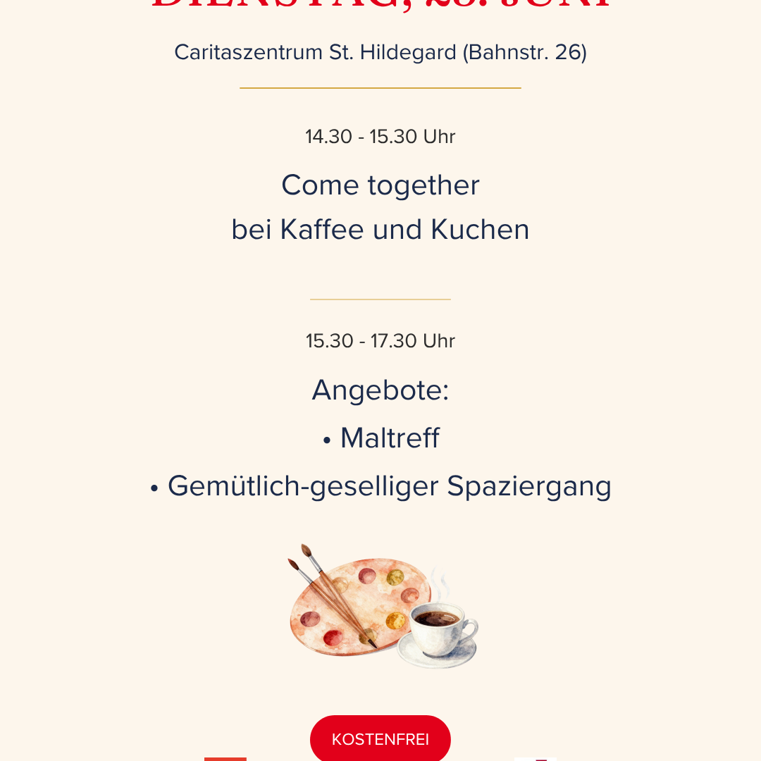 Das Bild zeigt das Programm der Aktionswoche 'Miteinander statt allein' für Dienstag, den 23.06.2026