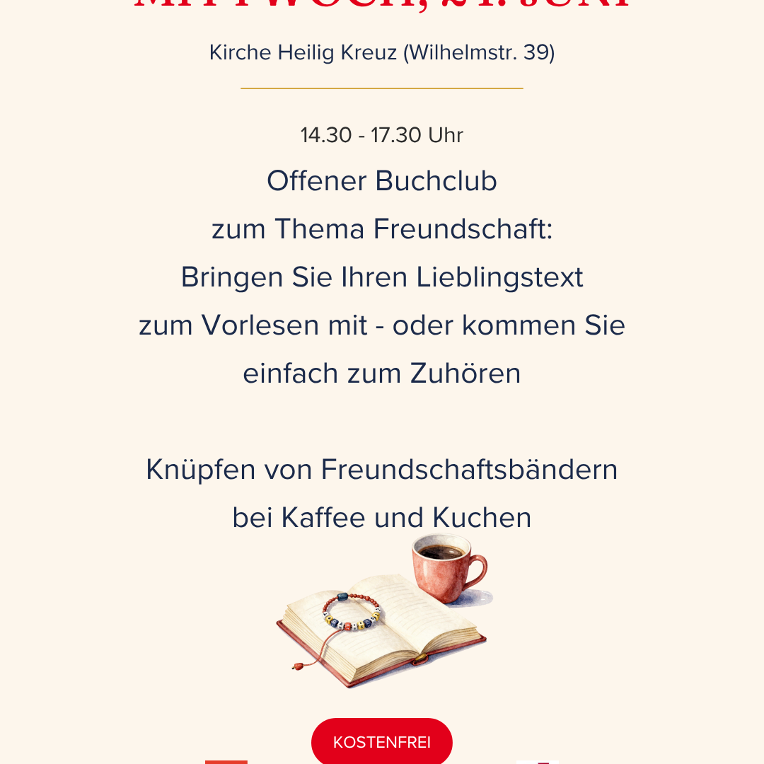 Das Bild zeigt das Programm der Aktionswoche 'Miteinander statt allein' für die Woche vom 22.06. bis  26.06.2026