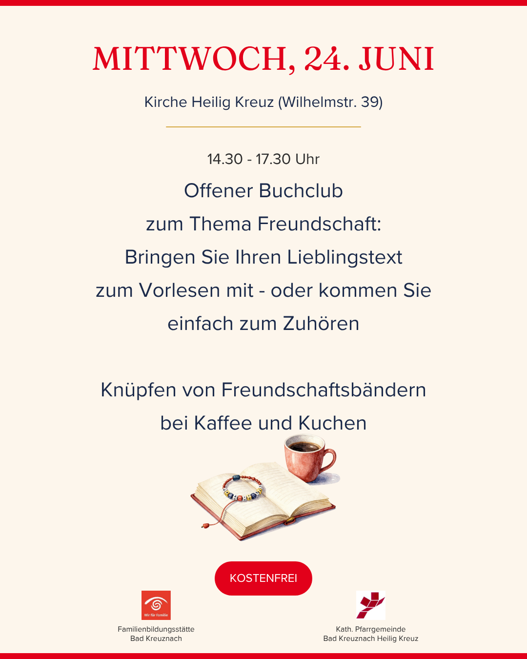 Das Bild zeigt das Programm der Aktionswoche 'Miteinander statt allein' für die Woche vom 22.06. bis  26.06.2026
