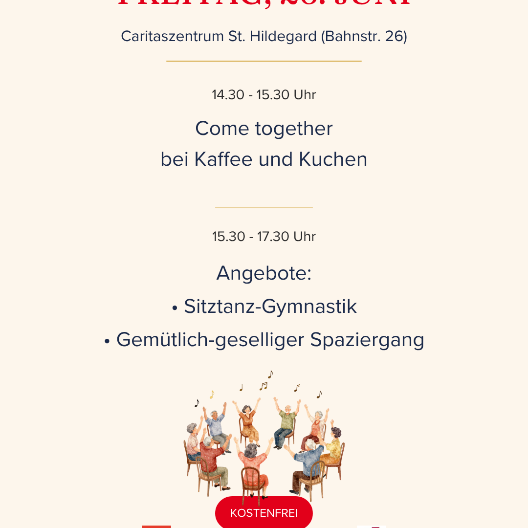 Das Bild zeigt das Programm der Aktionswoche 'Miteinander statt allein' für Freitag, den 26.06.2026