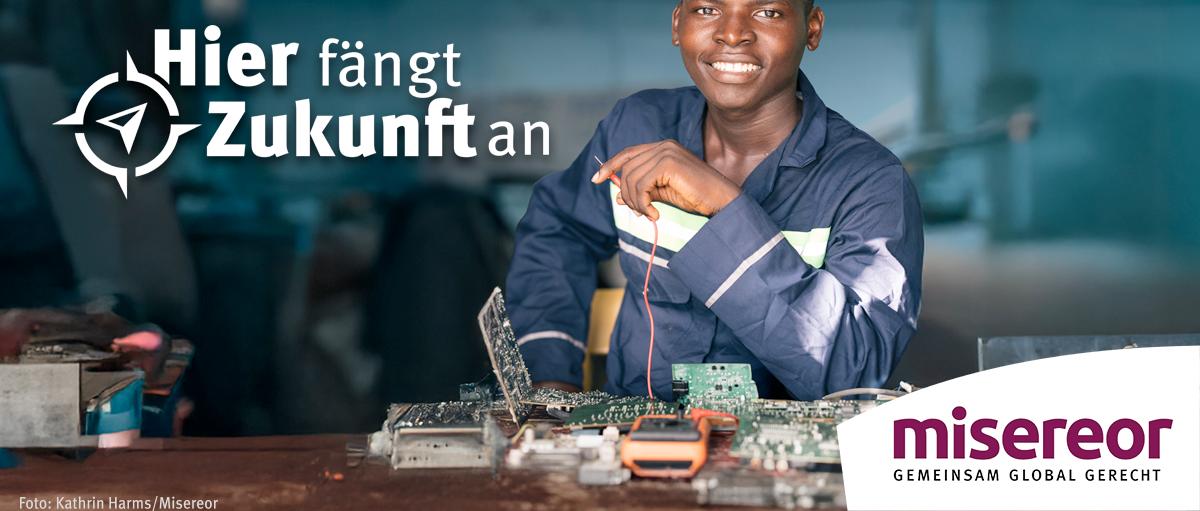 Das Bild zeigt ein Kampagnenfoto für die Fastenaktion Misereor 2026