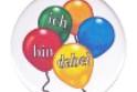 Das Bild zeigt fünf bunte Luftballons mit dem Schriftzug 'Ich bin dabei'