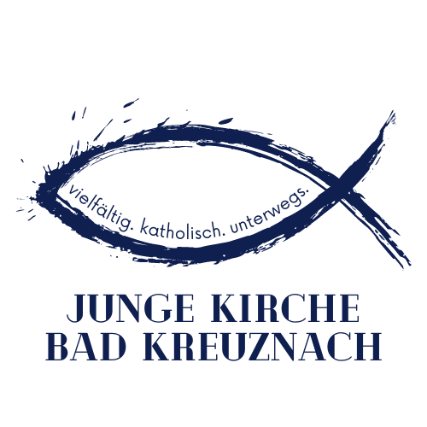 Das Bild zeigt das blaue Logo auf weißem Grund der Jungen Kirche Bad Kreuznach